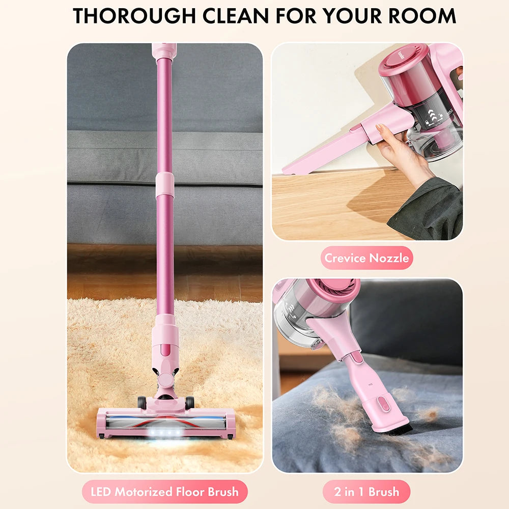 Cordless Vacuum Cleaner – 28Kpa Powerful Suction, 8-in-1 Design