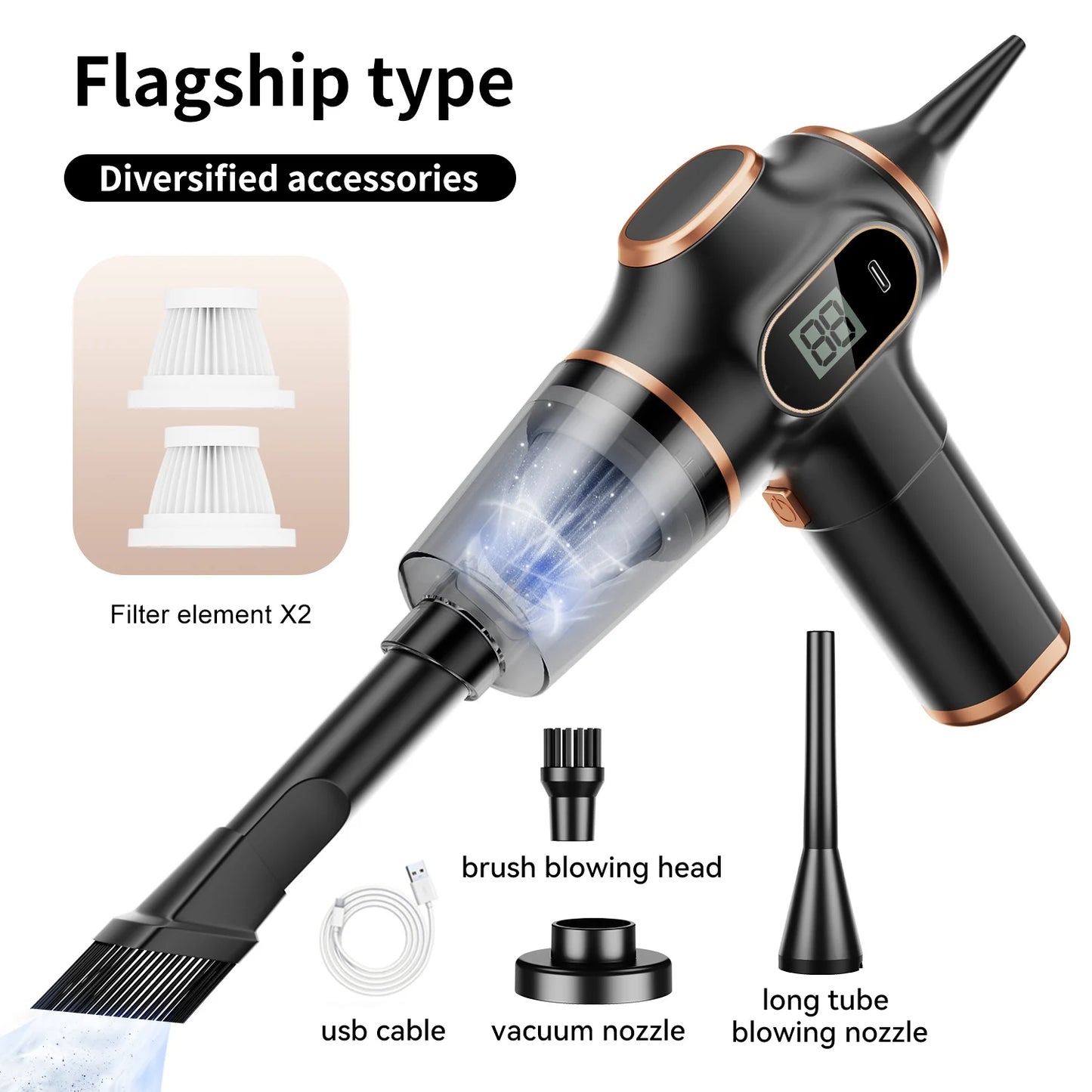 Wireless Mini Vacuum Cleaner – High-Power Portable Design