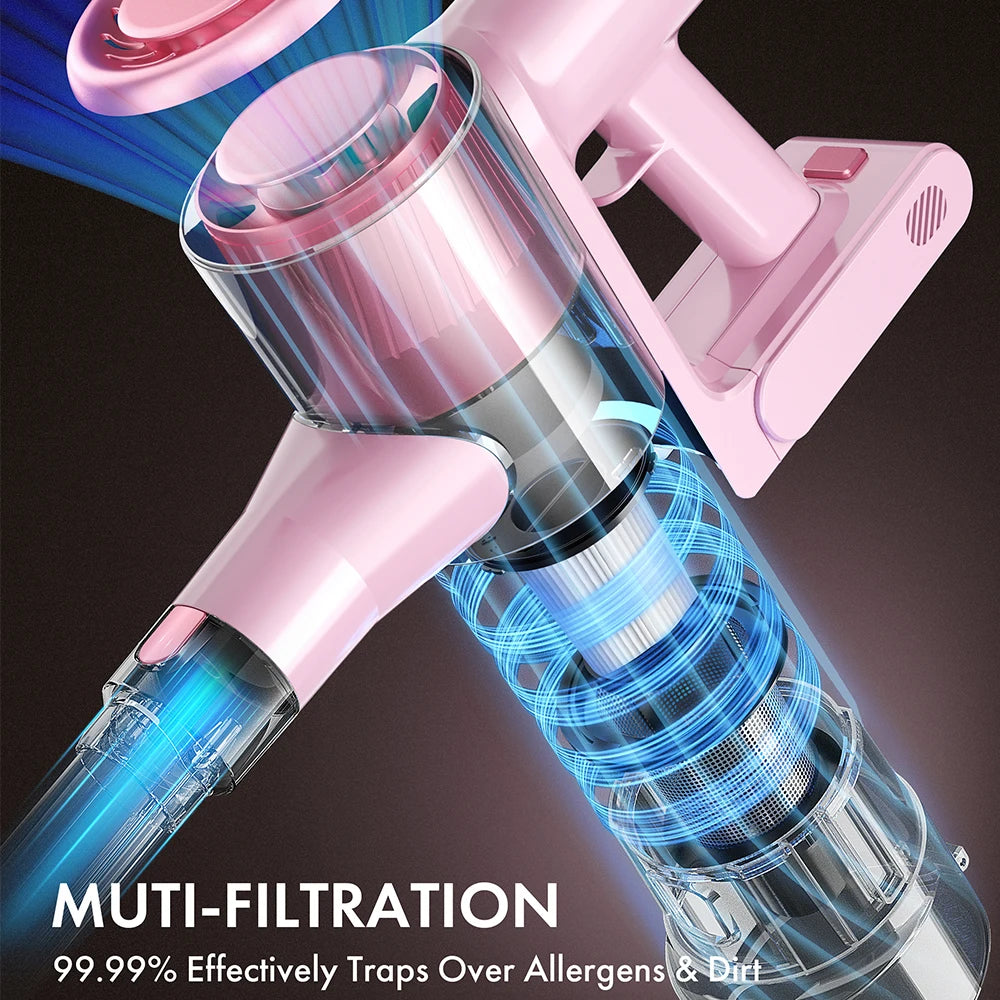 Cordless Vacuum Cleaner – 28Kpa Powerful Suction, 8-in-1 Design
