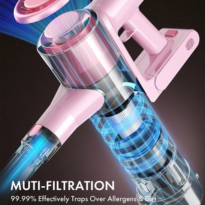 Cordless Vacuum Cleaner – 28Kpa Powerful Suction, 8-in-1 Design